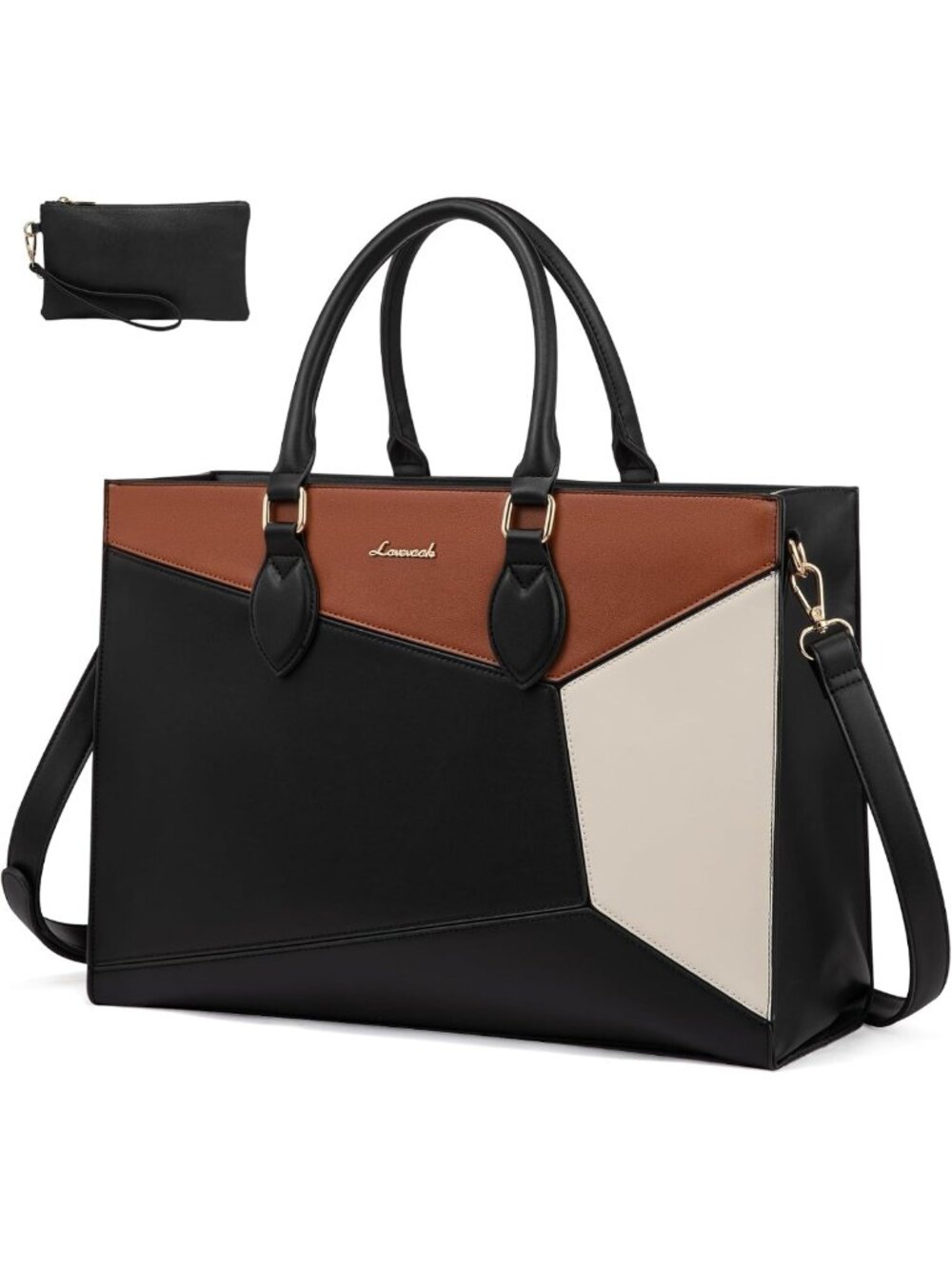 Stylish Waterproof Laptop Tote Bag for Women, Large Capacity Work Handbag